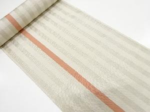 アンティーク　本場筑前博多　縞模様織り出し　八寸帯地反物